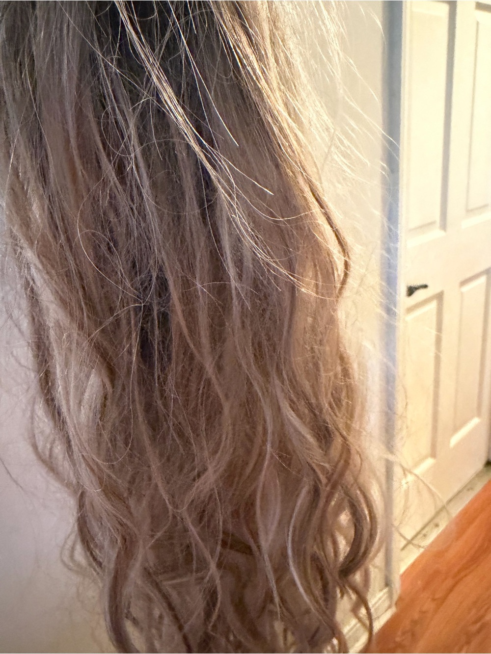 Long Wavy Women's Wig - Ash Blonde Balayage STACY’S WIGS  KENNA in CASHMERE Bld - Picture 5 of 5